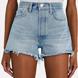 Re/done Womens 24 Original Cut Off Jeans Short In  Dirty Destroy